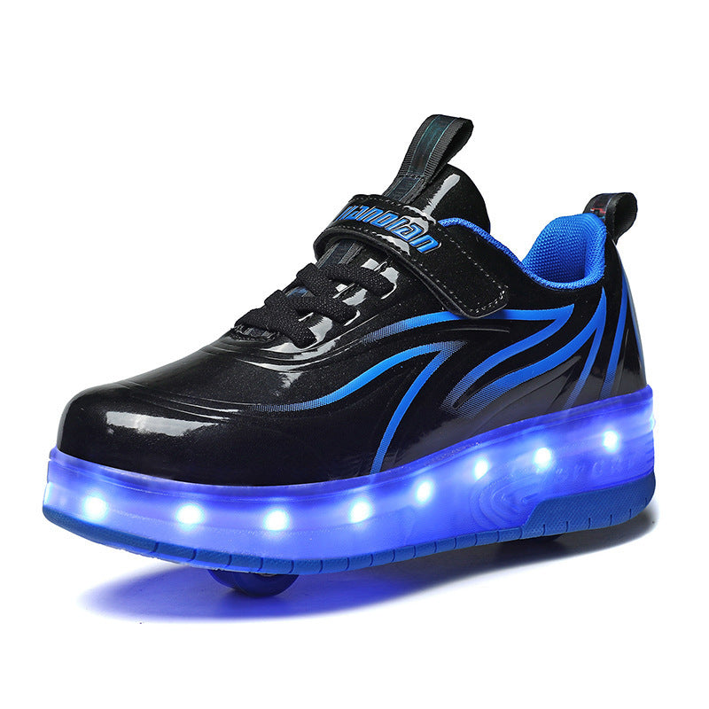YONGBIAN LED Light-Up Roller Skate Shoes