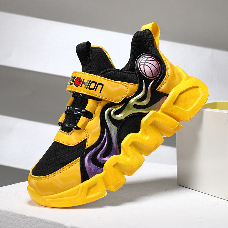 Kids' Yellow & Black Sneakers