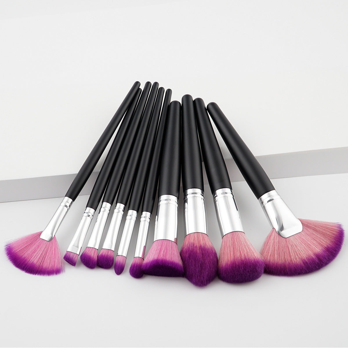 Essential Makeup Brush Set - 10 Pieces