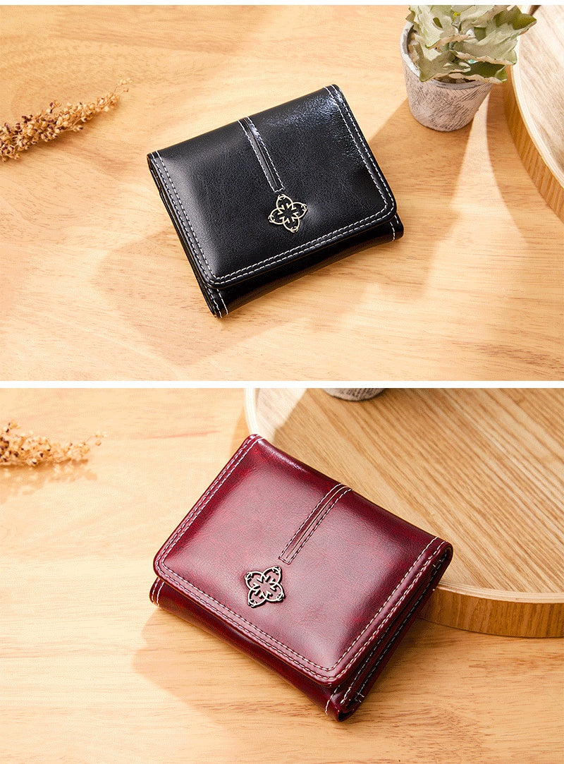 Elegant Burgundy Leather Wallet