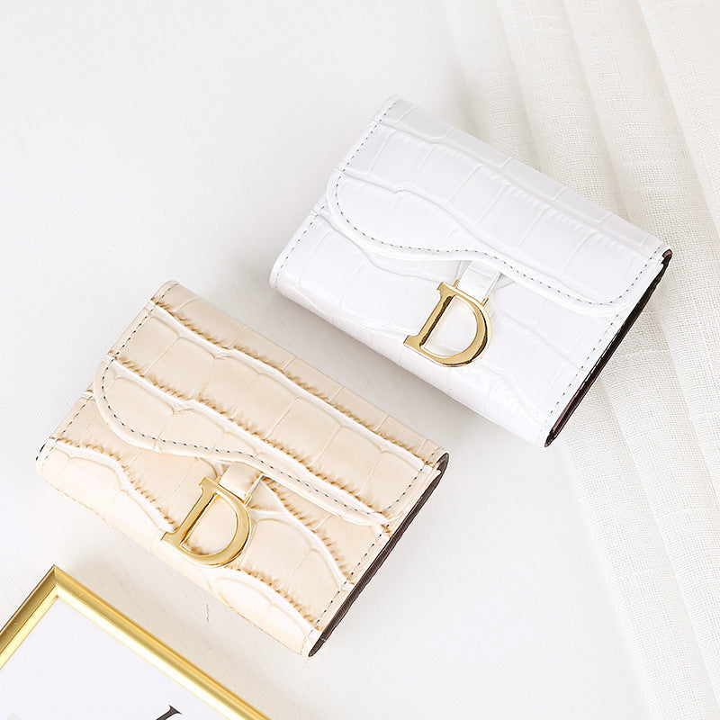 Ladies Textured Cowhide Card Holder