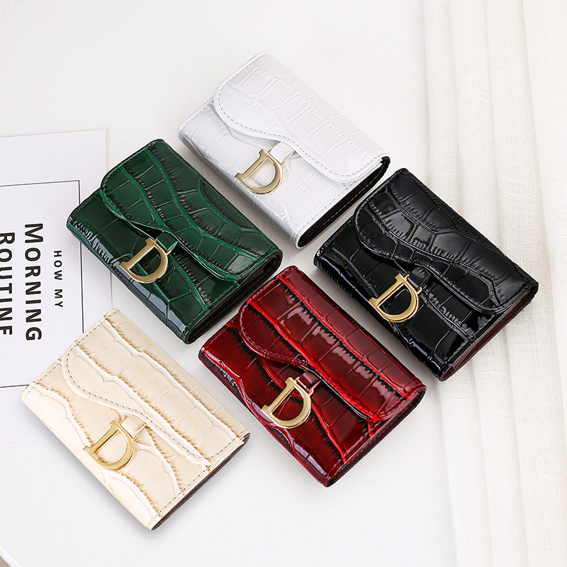 Ladies Textured Cowhide Card Holder