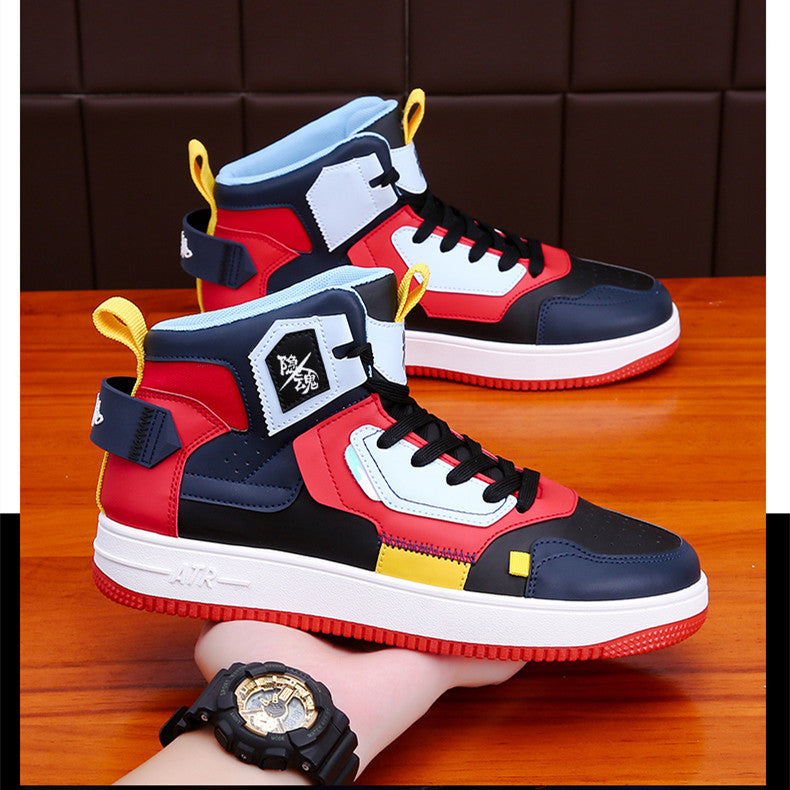 Multi-Color High-Top Sneakers
