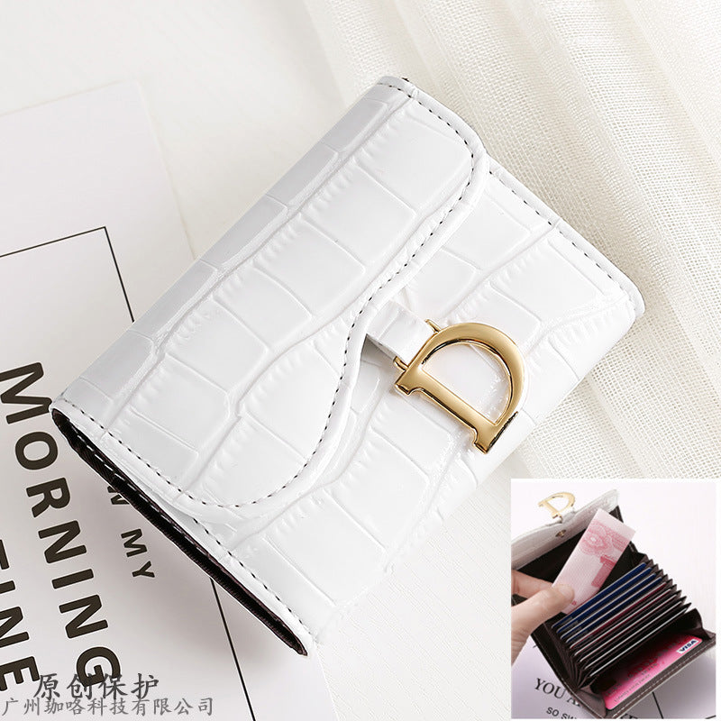 Ladies Textured Cowhide Card Holder