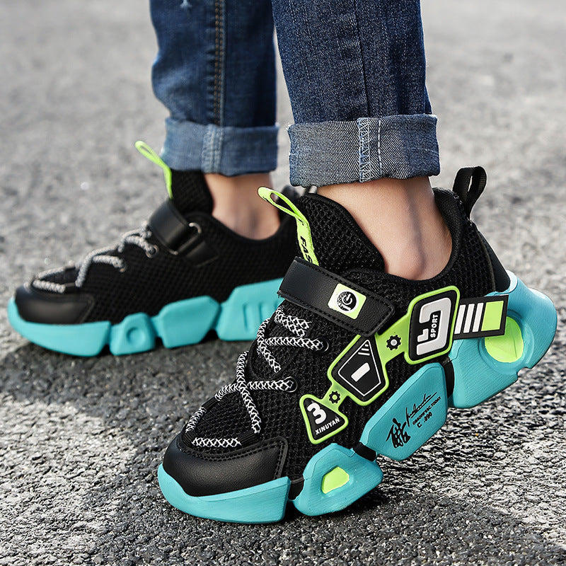 Mesh Velcro Sneakers - Breathable Fly Woven