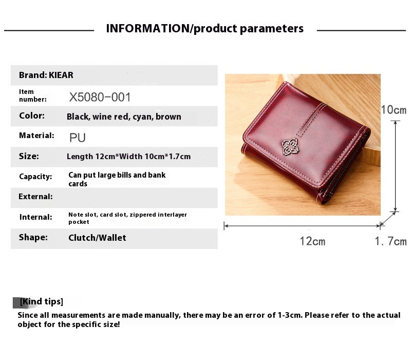Elegant Burgundy Leather Wallet
